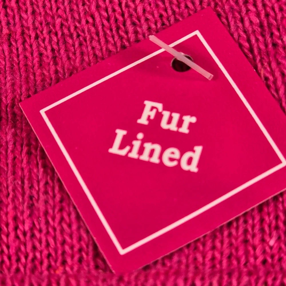 55 THERMALSPORT Fur Lined‎ Cuff Hats Ladies One Size Pink Winter Warm NWT Qty 6